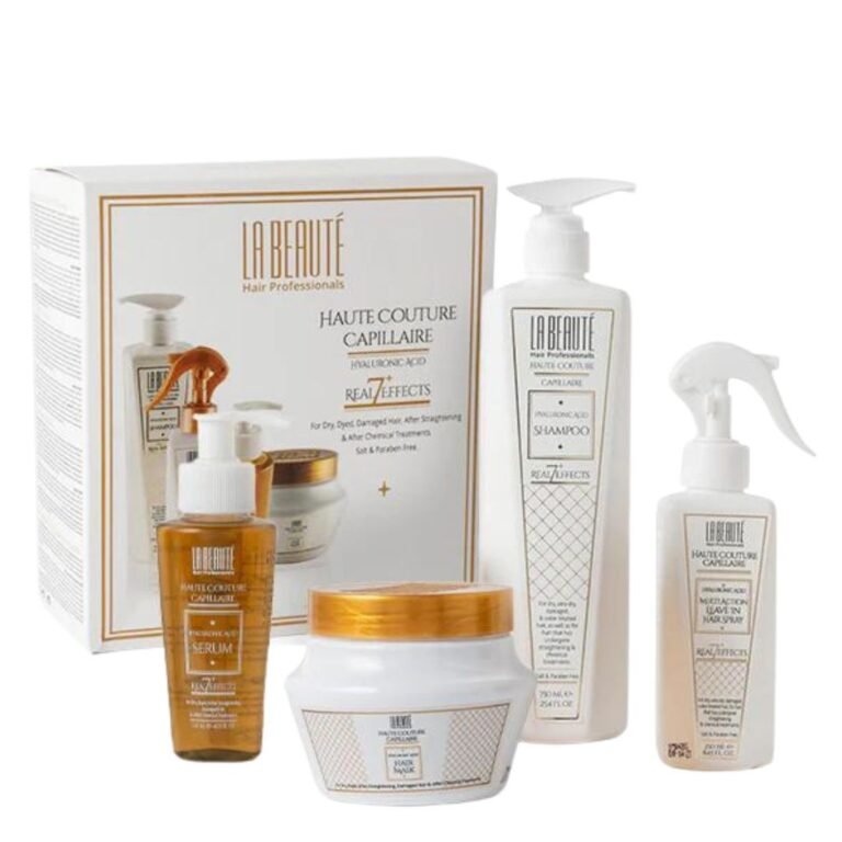 LA BEAUTE Hyaluronic Hair Care Set (Shampoo, Mask, Serum & Spray)