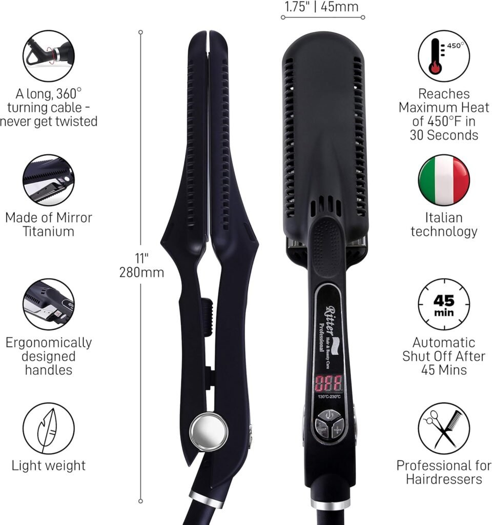 Ritter XSZ-10XL Wide Titanium Hair Straightener, product gallery view 1