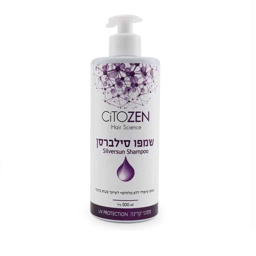 Citozen Silver Shampoo for Blonde & Colored Hair (500 ml, sulfate-free)