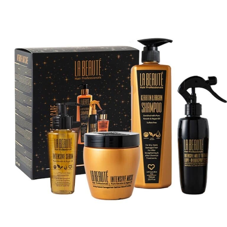 LA BEAUTE Intensive Set (Shampoo, Mask, Serum & Spray) Sulfate-Free Keratin