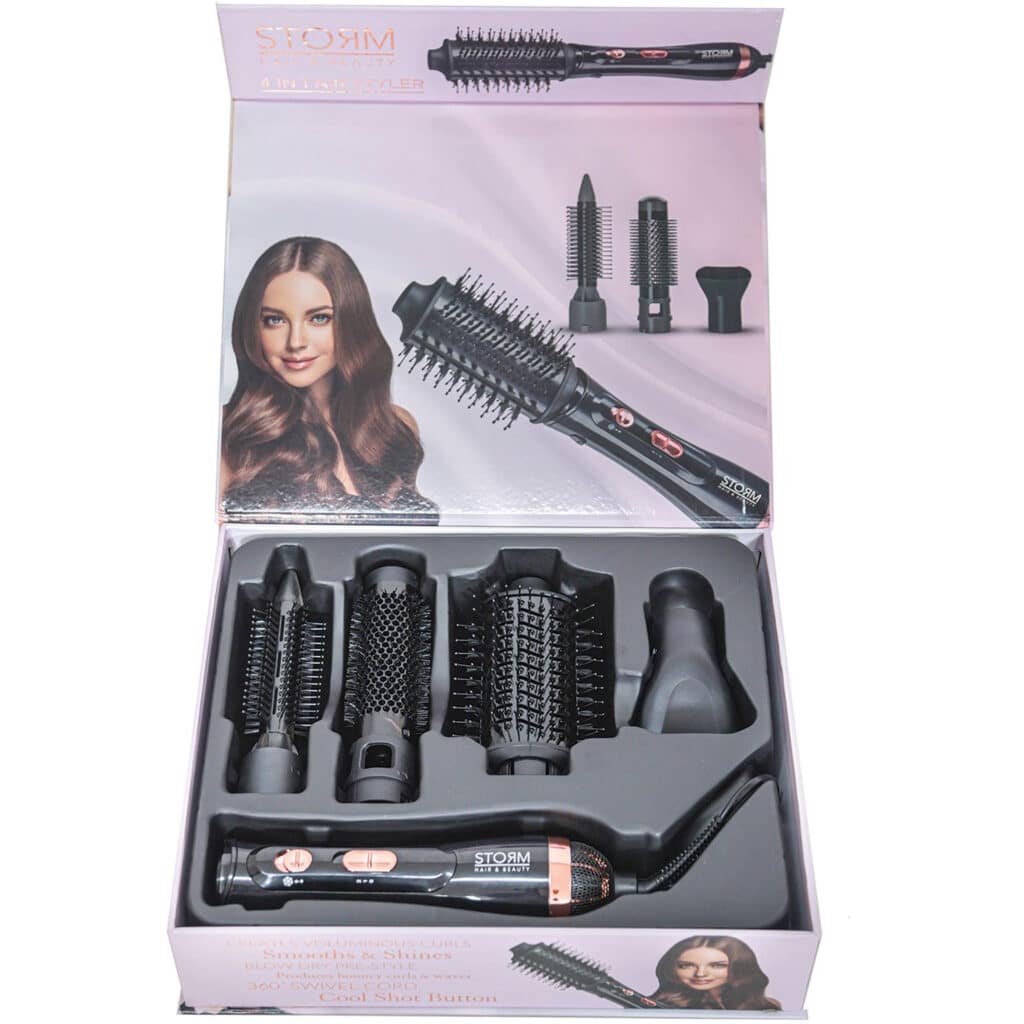 STORM 4-in-1 Hot Air Styling Brush Set (Black)